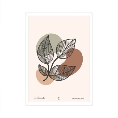 Tranquil Petals Earthy Abstract Boho Print