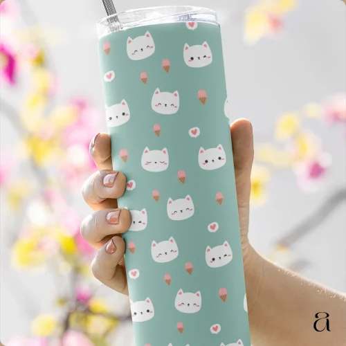 PurrFect Sips Tumbler Bottle by Aestheseals