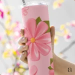 Pink Blossom 3D Tumbler Bottle