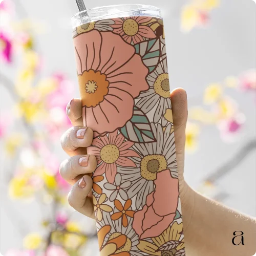 Aestheseals Serene Blooms Tumbler