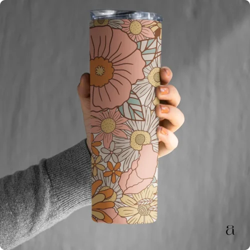 Aestheseals Serene Blooms Tumbler