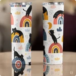 Whimsical Rainbow Cat Tumbler 🌈🐾