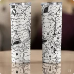 FrostBite Icecream Doodle Tumbler Bottle