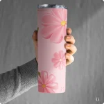 Pink Blossom 3D Tumbler Bottle