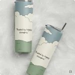 Green White Mountain Cloud Tumbler