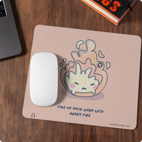 Angry Fire Aesthetic Mouse Pad from Aestheseals