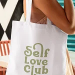 Self Love Club Large Tote Bag by Aestheseals