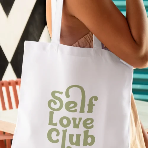 Self Love Club Large Tote Bag by Aestheseals