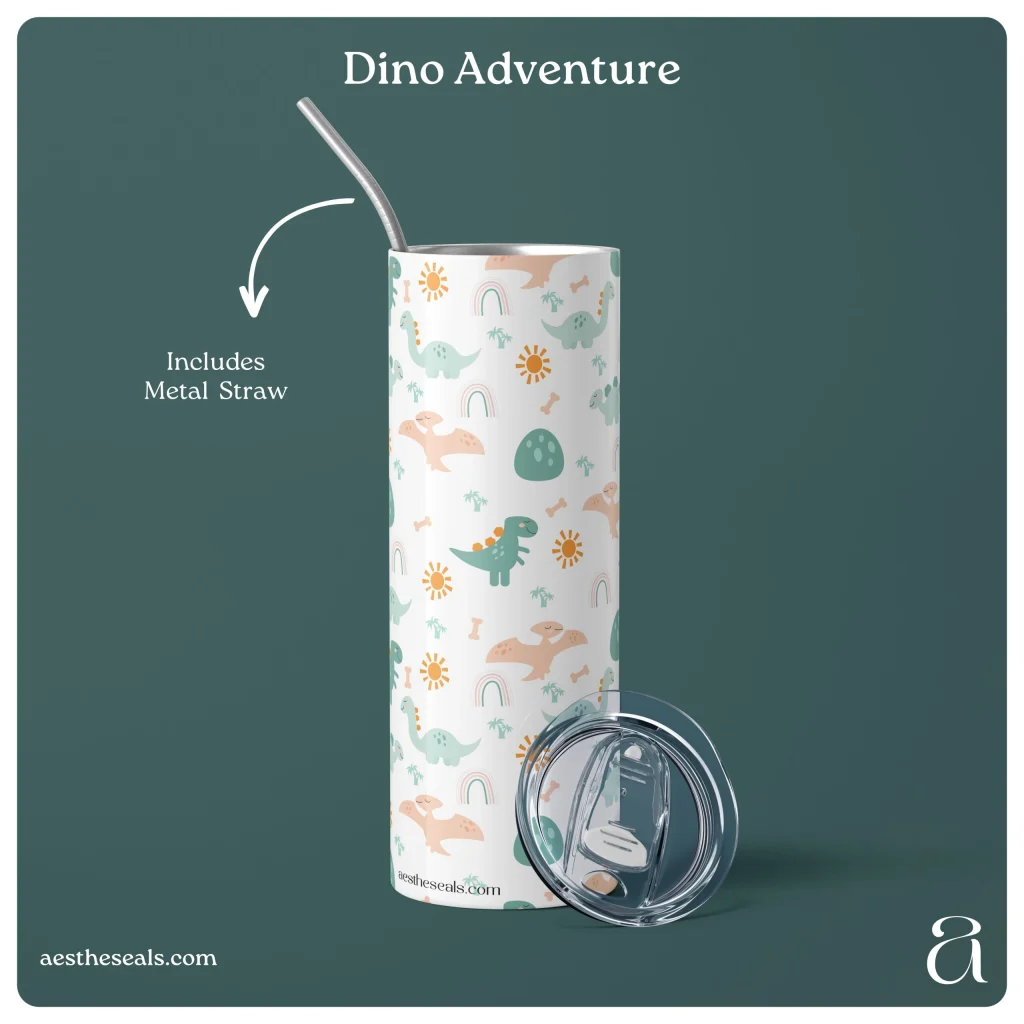 Dino Adventure - Tumbler Bottle by Aestheseals