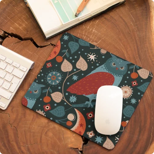 Nocturnal Wisdom Owl Mouse Pad from Aestheseals