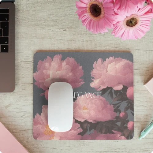 Peony Elegance Mouse Pad by Aestheseals