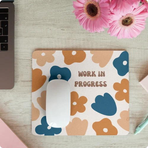 Work in Progress Floral Mouse Pad by Aestheseals